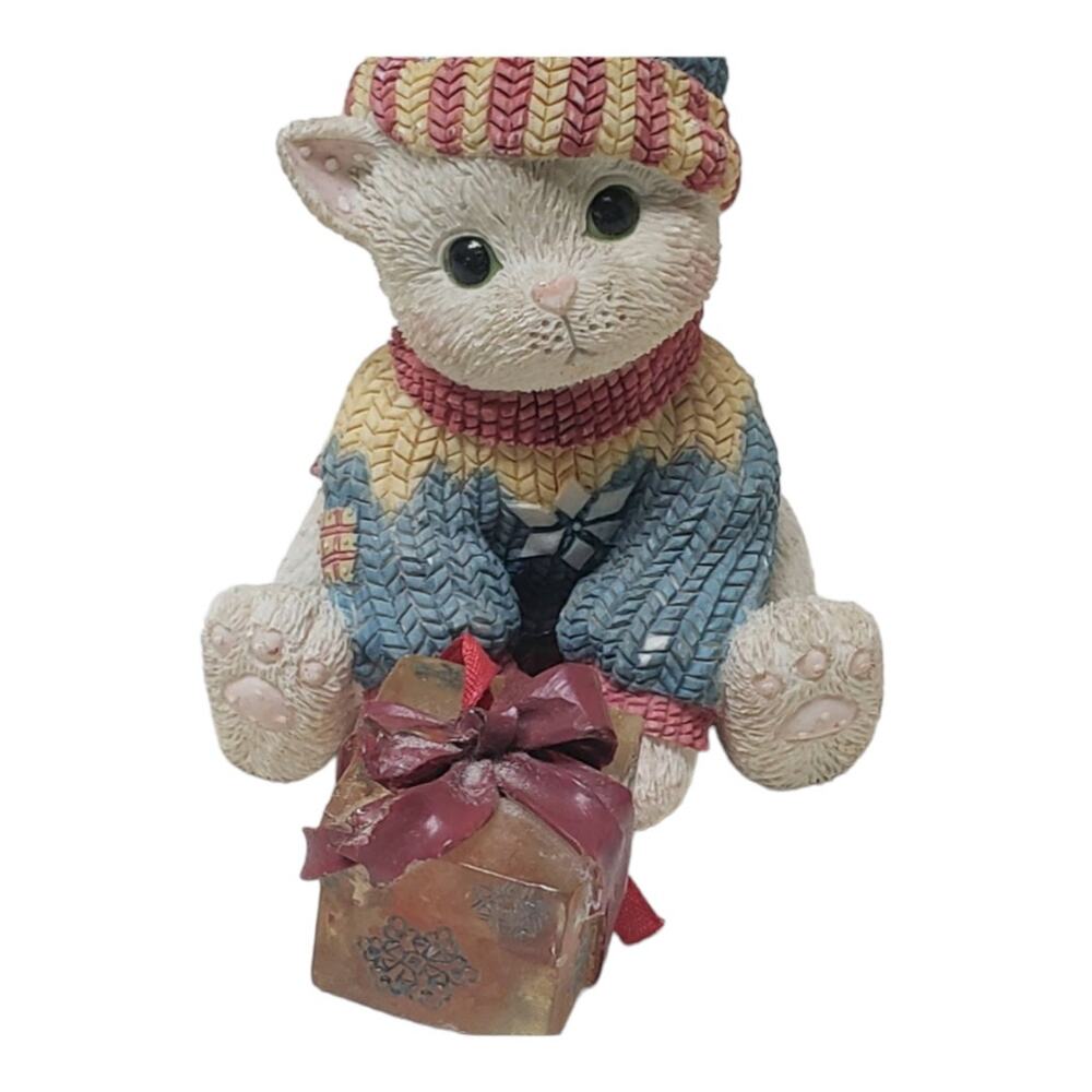 Calico Kittens "The Thought That Counts" Holiday Kitty Present Collectible Cat